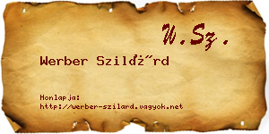 Werber Szilárd névjegykártya